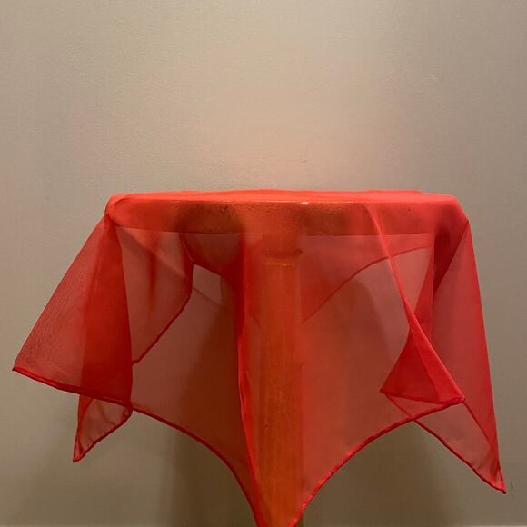 Vintage 1950s Vera Neumann Red Sheer Scarf | Rare Pre-Copyright, Hand-Rolled 22" - Picture 4 of 6